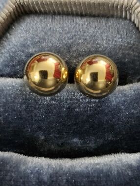 14k Yellow Gold Ball Stud Earrings